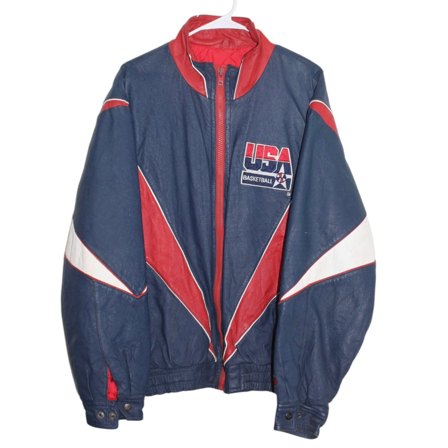 Rare USA Basketball Pro Player Leather Jacket (L)