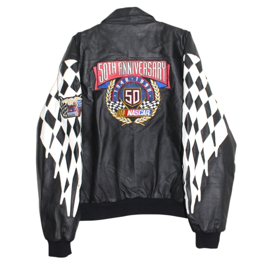 50th Anniversary NASCAR Leather Jeff Hamilton Jacket (XL)
