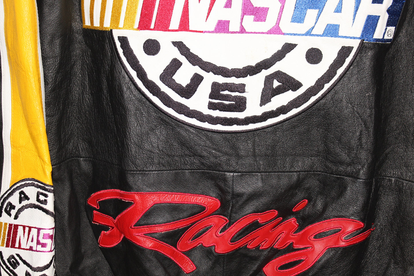 NASCAR Racing Leather Bomber Jacket (L)