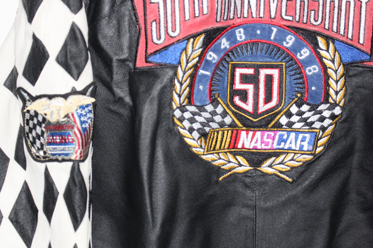 50th Anniversary NASCAR Leather Jeff Hamilton Jacket (XL)