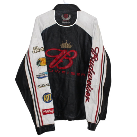 Budweiser Racing NASCAR Leather Jacket (XL)