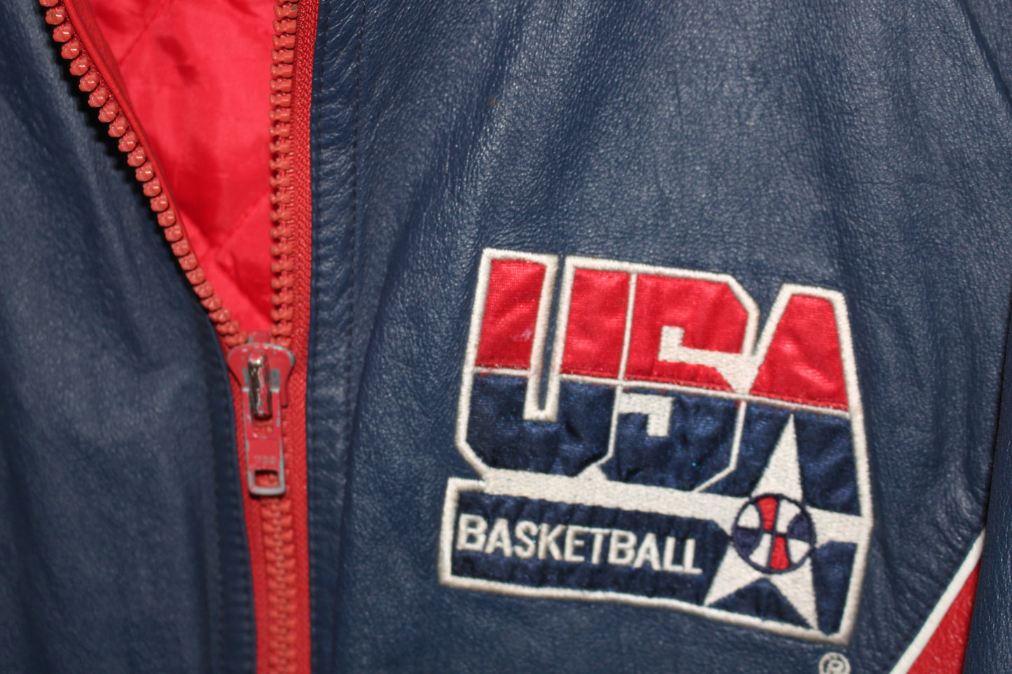 Rare USA Basketball Pro Player Leather Jacket (L)