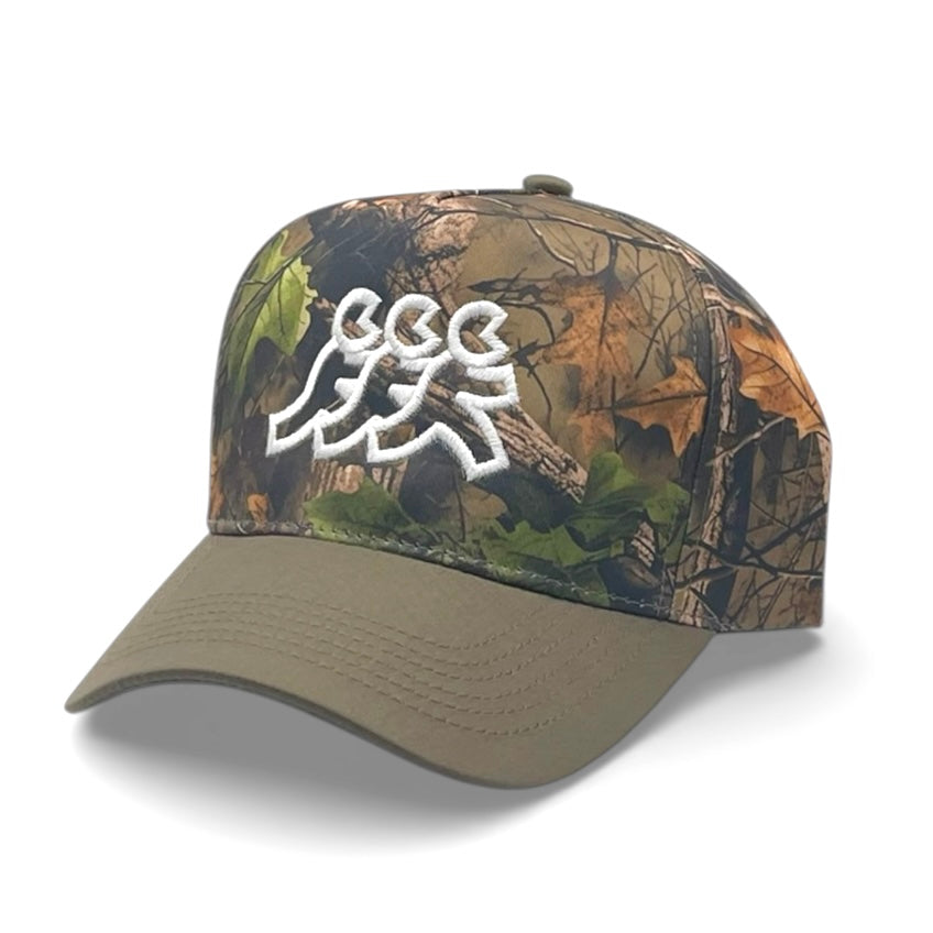 Hidden Hills Camo Green Brim Snapback