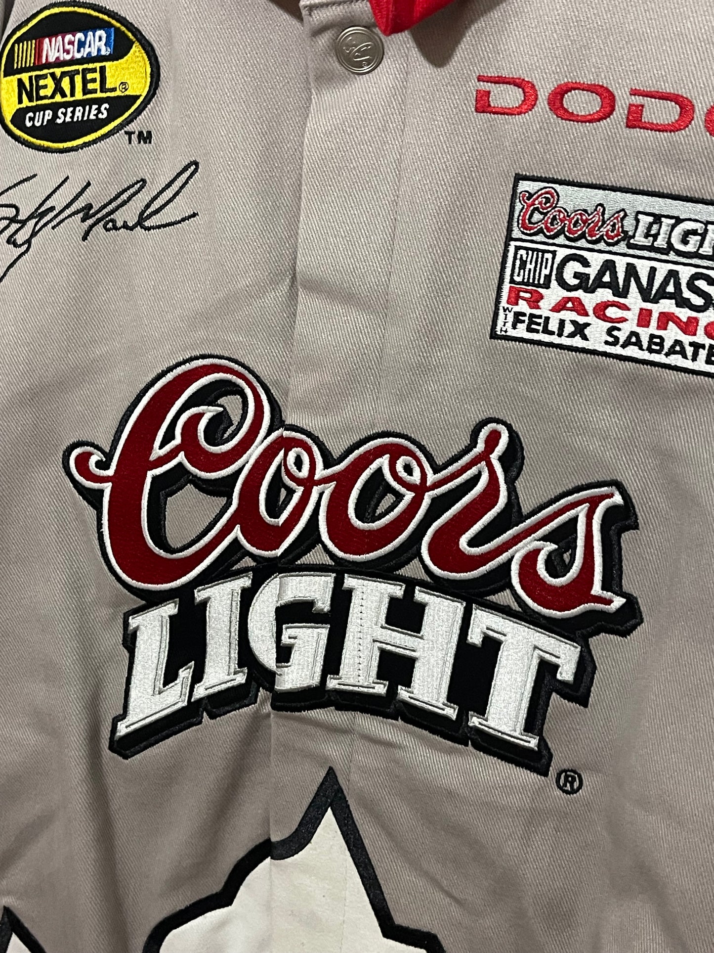 Coors Light Racing NASCAR Sterling Marlin Jeff Hamilton Jacket (L)