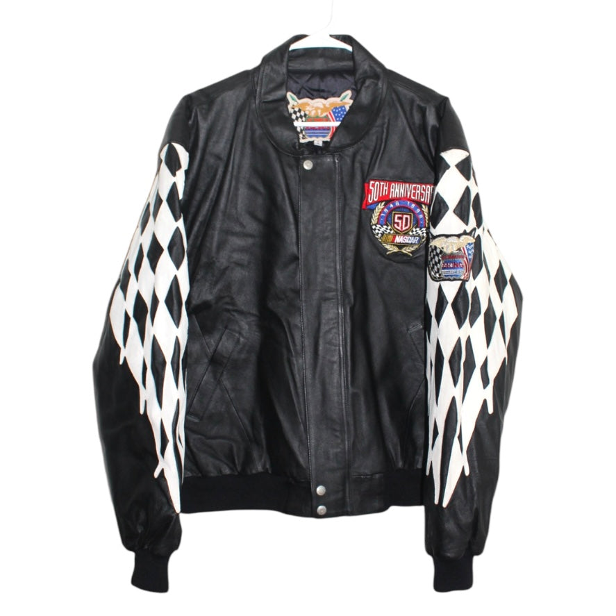50th Anniversary NASCAR Leather Jeff Hamilton Jacket (XL)