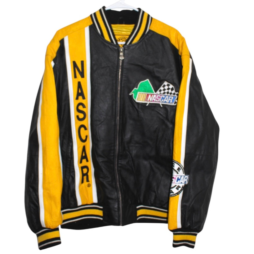 NASCAR Racing Leather Bomber Jacket (L)
