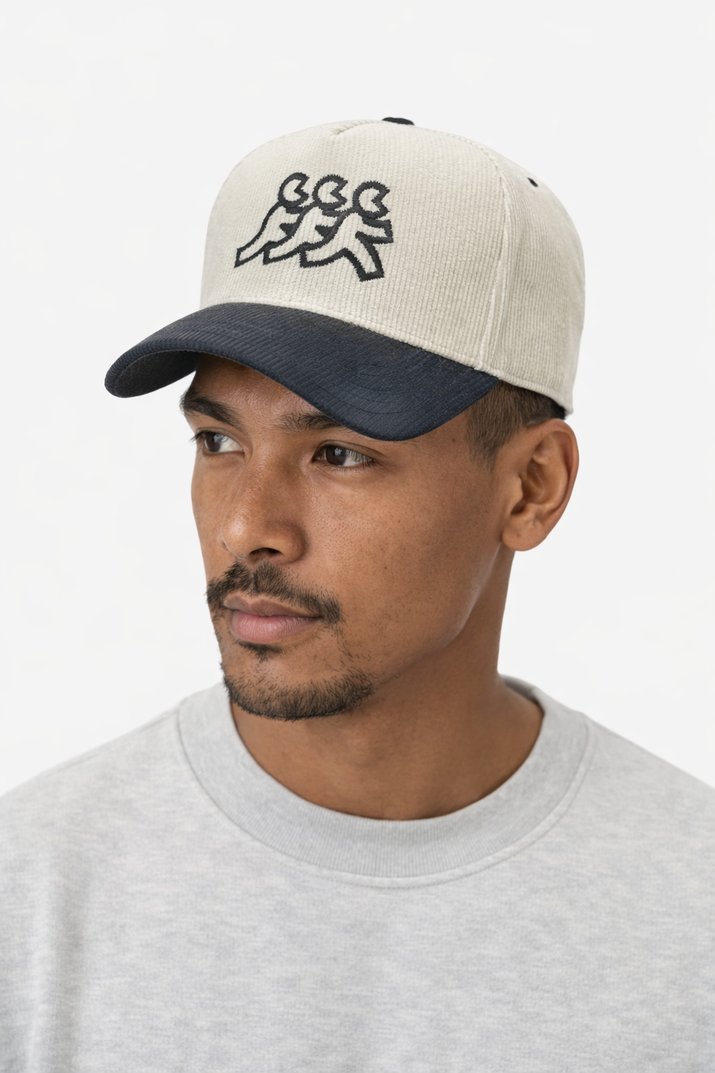 Malibu 2 Tone Cream Corduroy Snapback