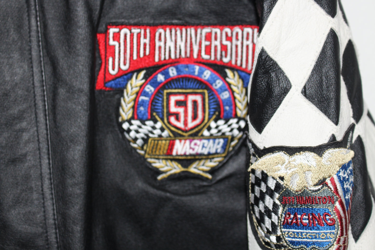 50th Anniversary NASCAR Leather Jeff Hamilton Jacket (XL)
