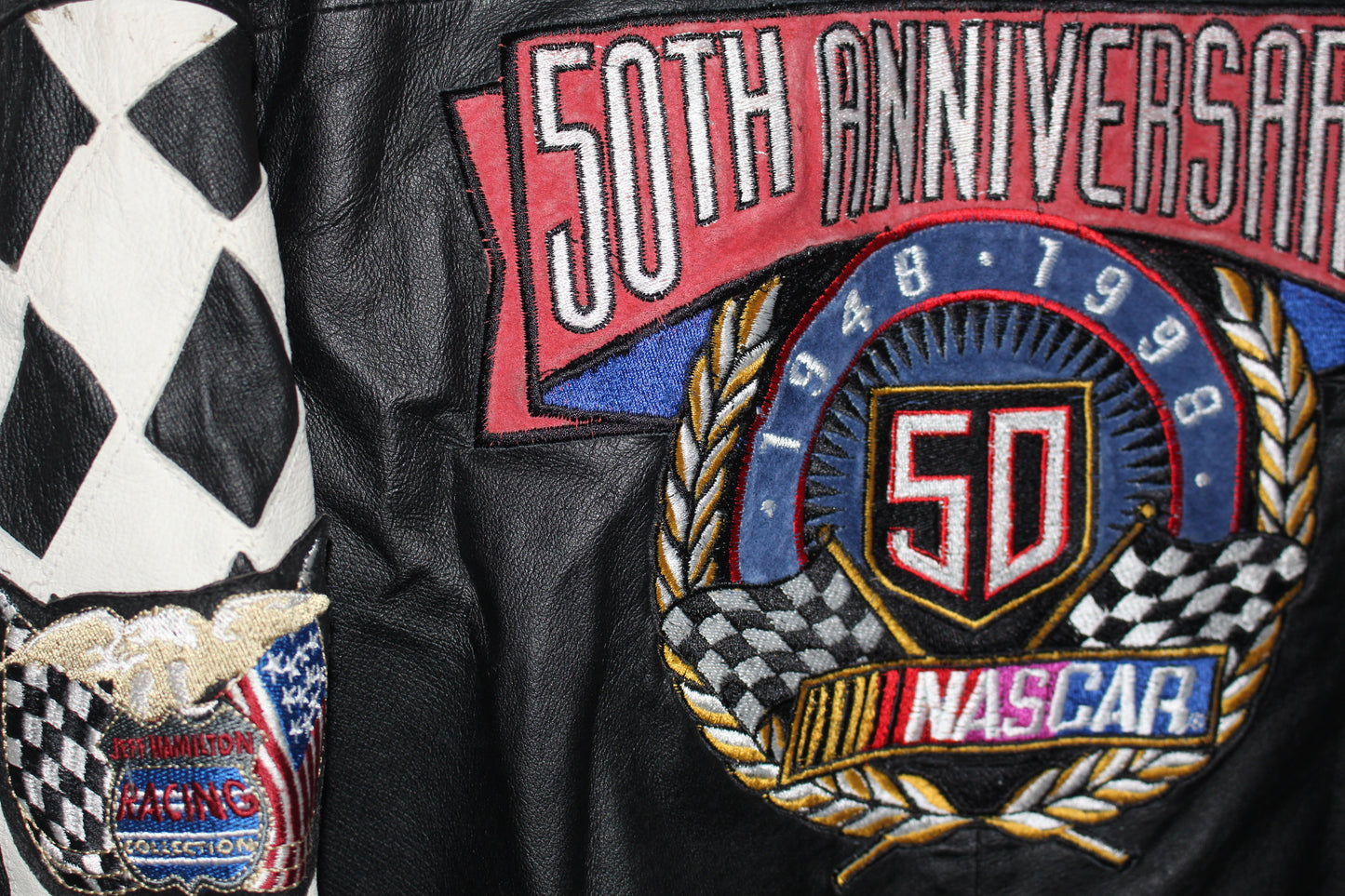 50th Anniversary NASCAR Leather Jeff Hamilton Jacket (XL)
