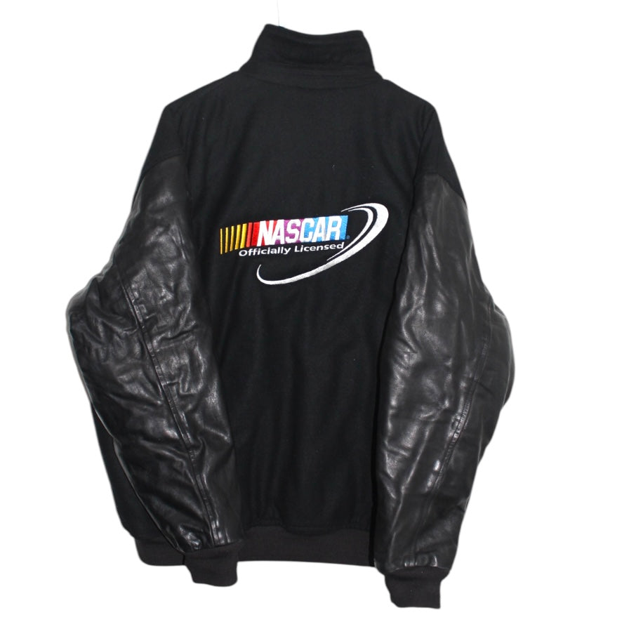 Rare NASCAR Leather Wool Bomber Jacket (XL)