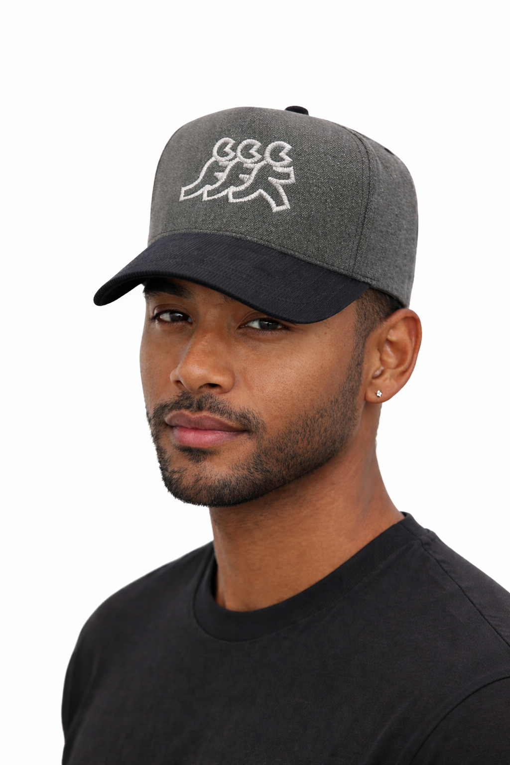 Sunset Cliffs Charcoal Black Corduroy Brim Snapback