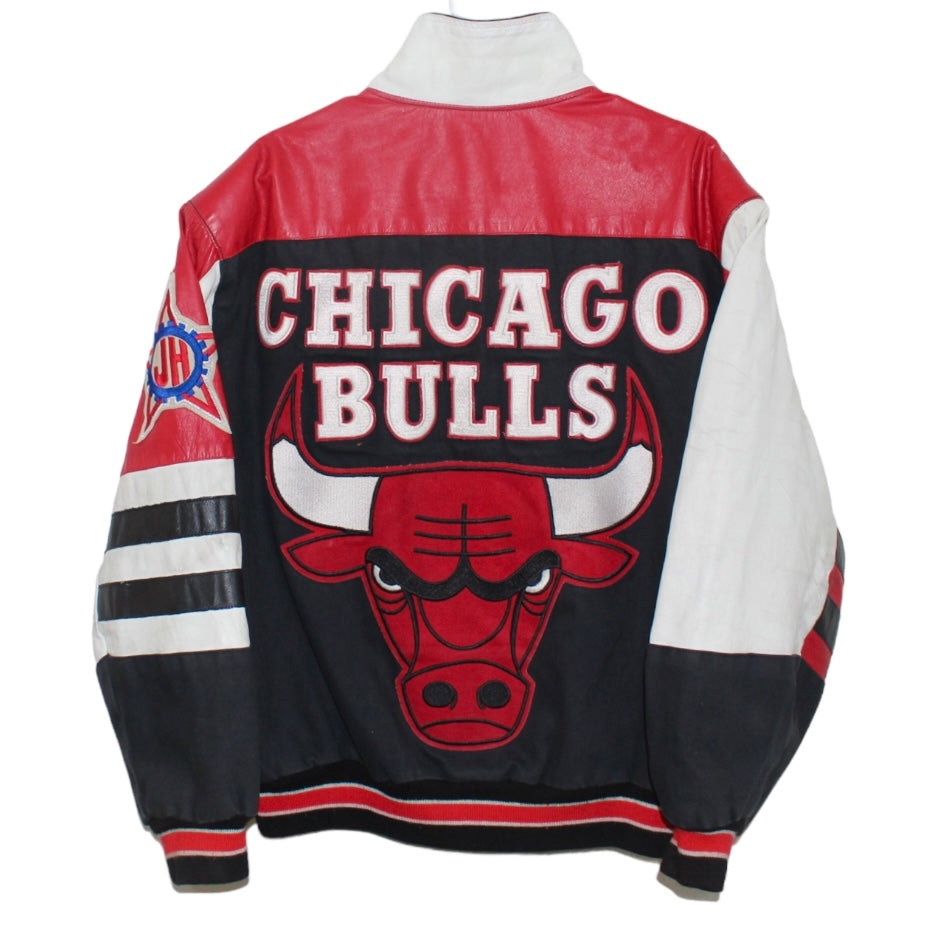 Jeff Hamilton Chicago Bulls Wool/Leather Jacket - Large