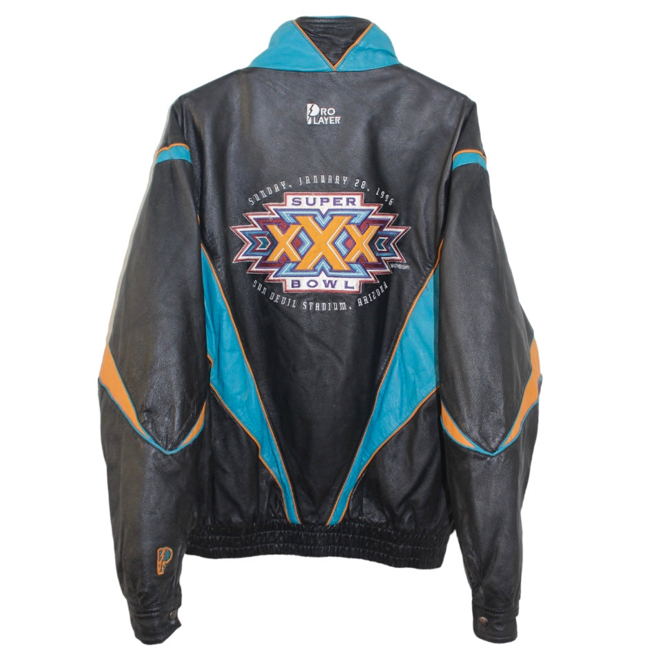 Rare Super Bowl XXX 1996 Pro Player Leather Jacket (L) – Retro Windbreakers