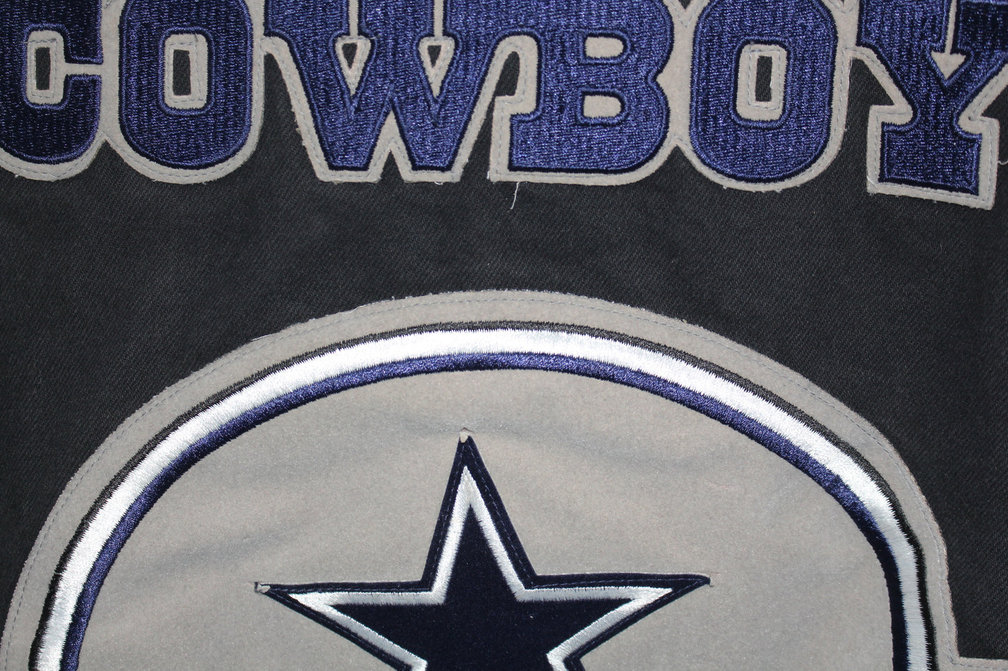 Rare Dallas Cowboys Denim Leather Jeff Hamilton Jacket (XL)