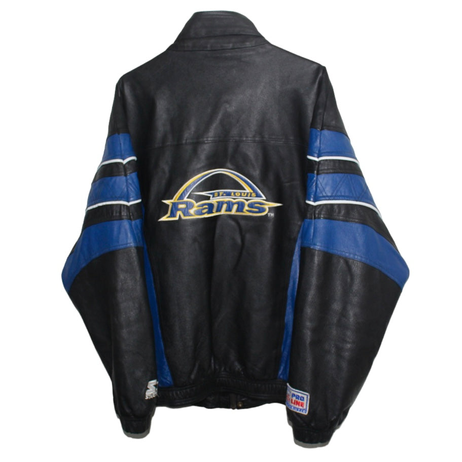 Rare St Louis Rams Pro Line Starter Leather Jacket (L)