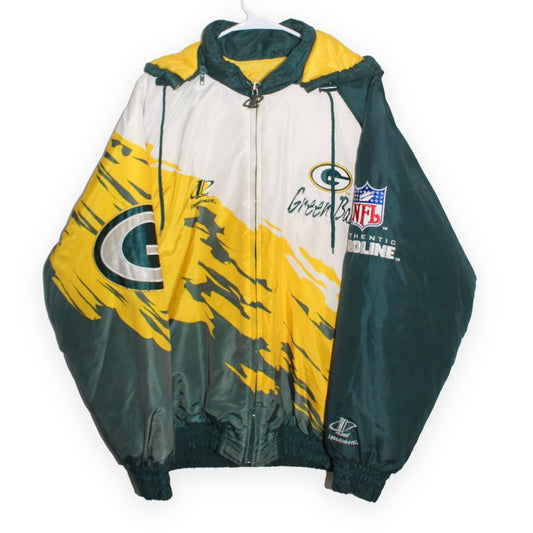Green Bay Packers Pro Line Logo Athletic Splash Puffer (L)