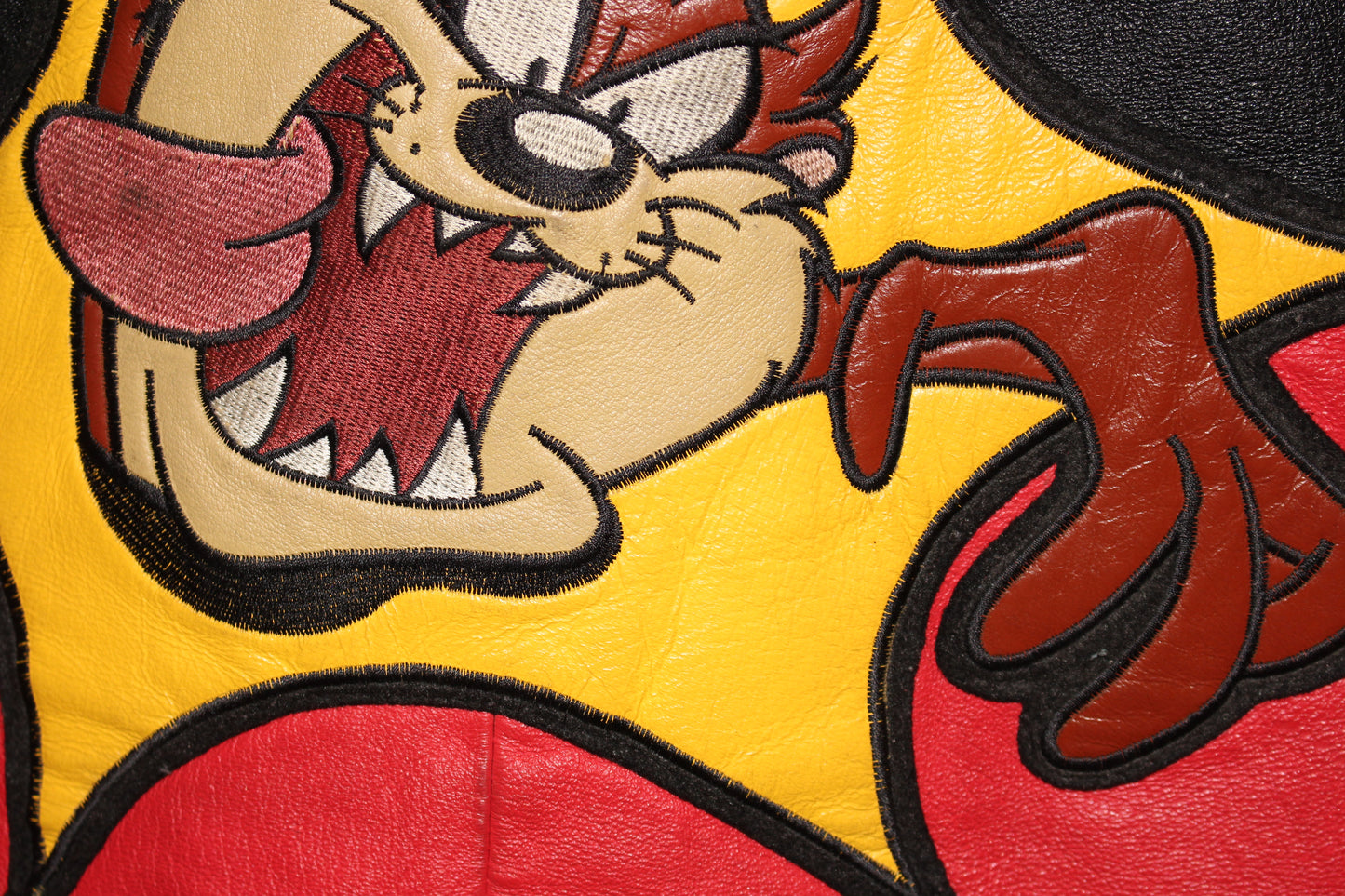 Rare Tasmanian Devil Looney Tunes Wild Man Leather Jacket (M)