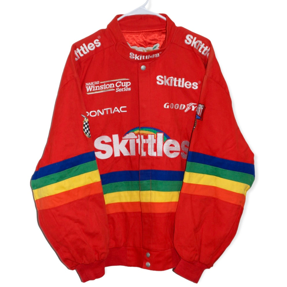 Rare Skittles Racing NASCAR Jeff Hamilton Jacket L