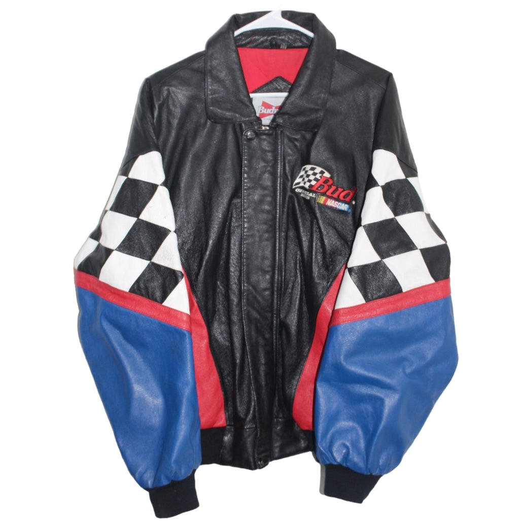 Budweiser Racing NASCAR Leather Jacket (XL)