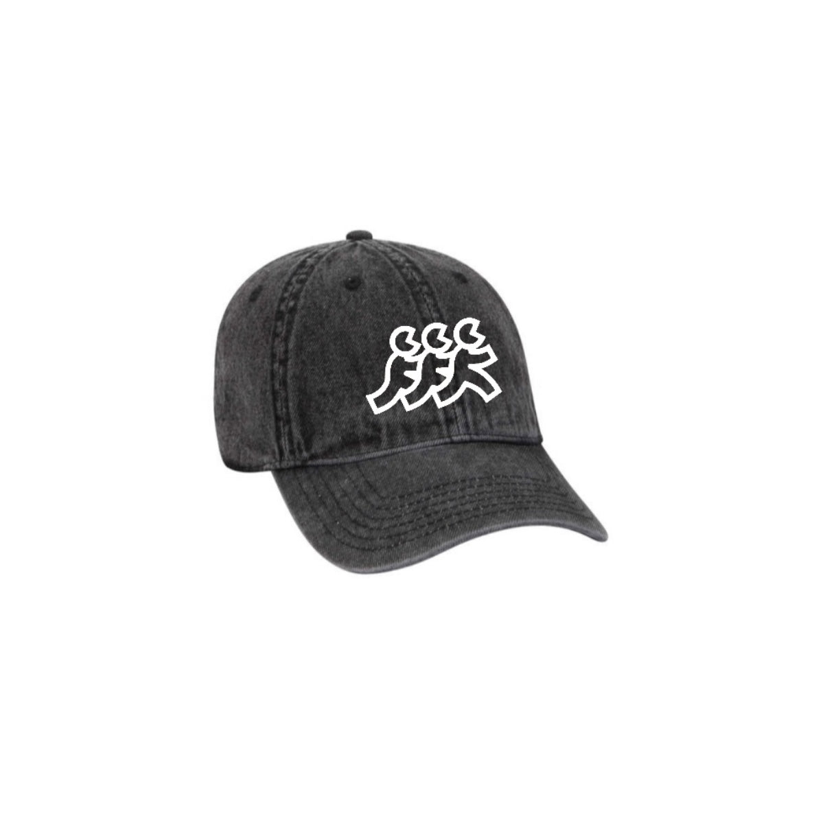 Charcoal Dad Hat White Logo Embroidery