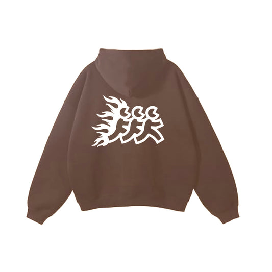 Brown Flames Diego Hoodie