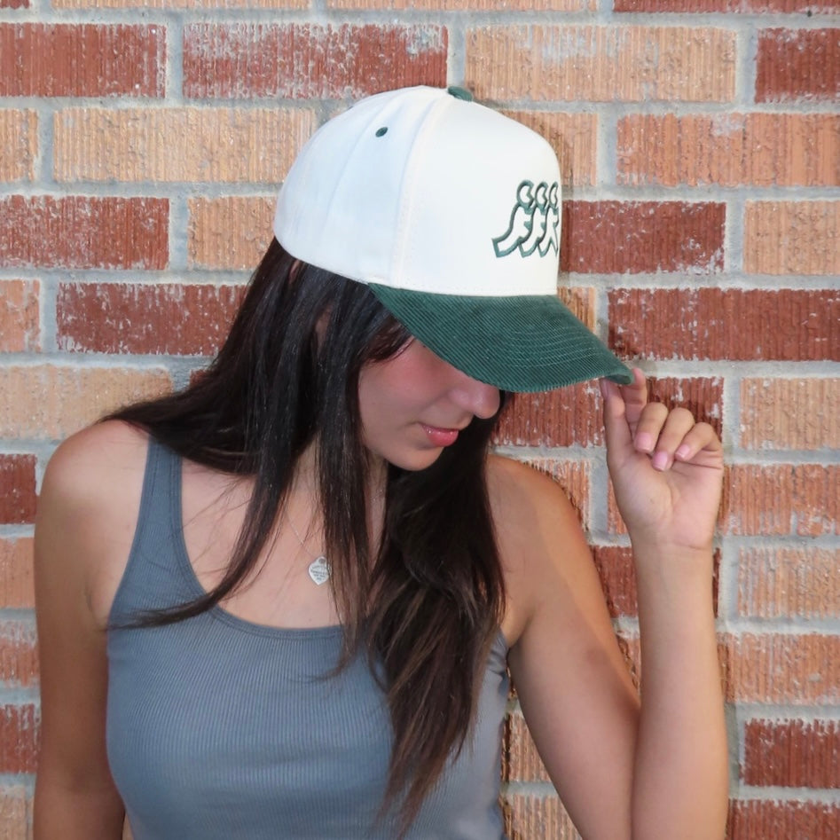 Torrey Pines Cream Canvas Corduroy Snapback
