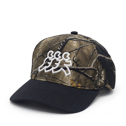 Hidden Hills Camo Black Brim Snapback