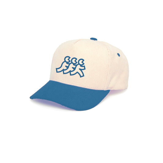 Cream 2 Tone Blue Corduroy Snapback