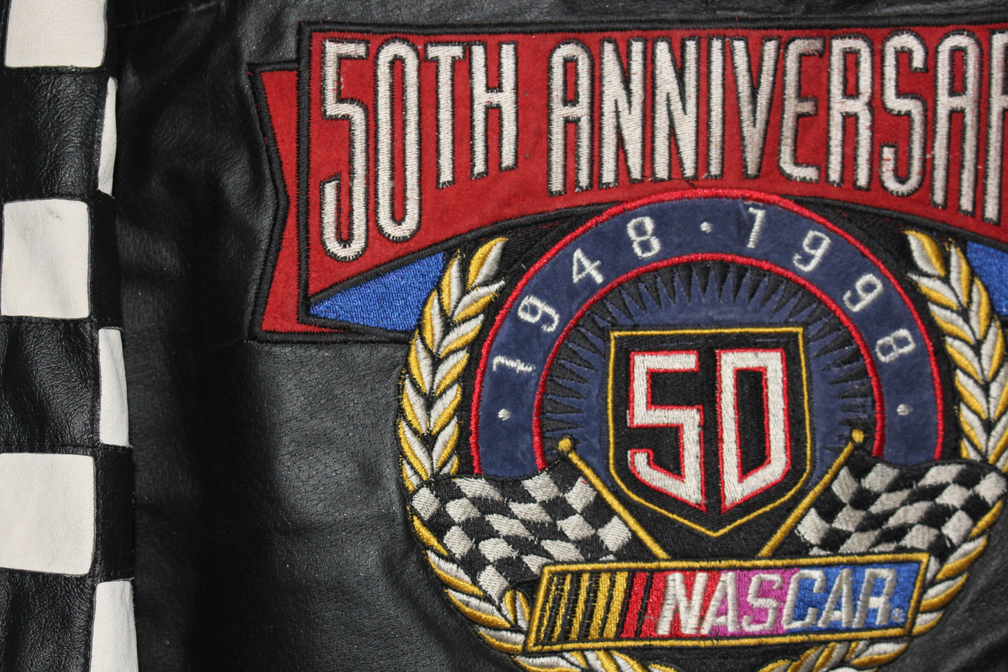 50th Anniversary NASCAR Jeff Hamilton Leather Jacket (L)