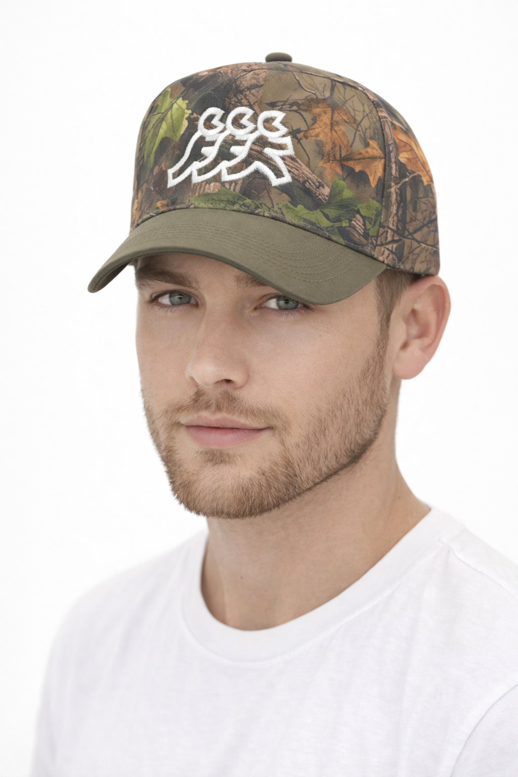 Hidden Hills Camo Green Brim Snapback