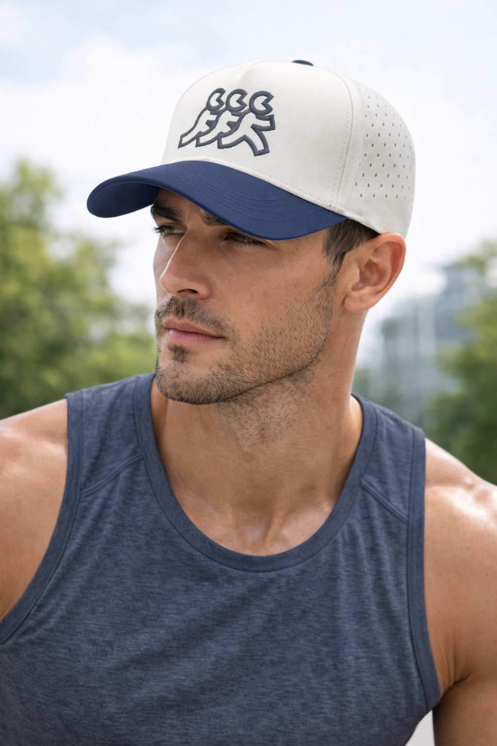 Coronado Cream Athletic Mesh Snapback