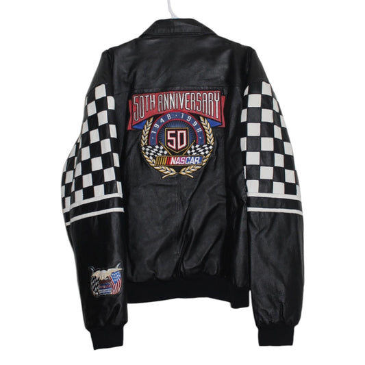 50th Anniversary NASCAR Jeff Hamilton Leather Jacket (XL)