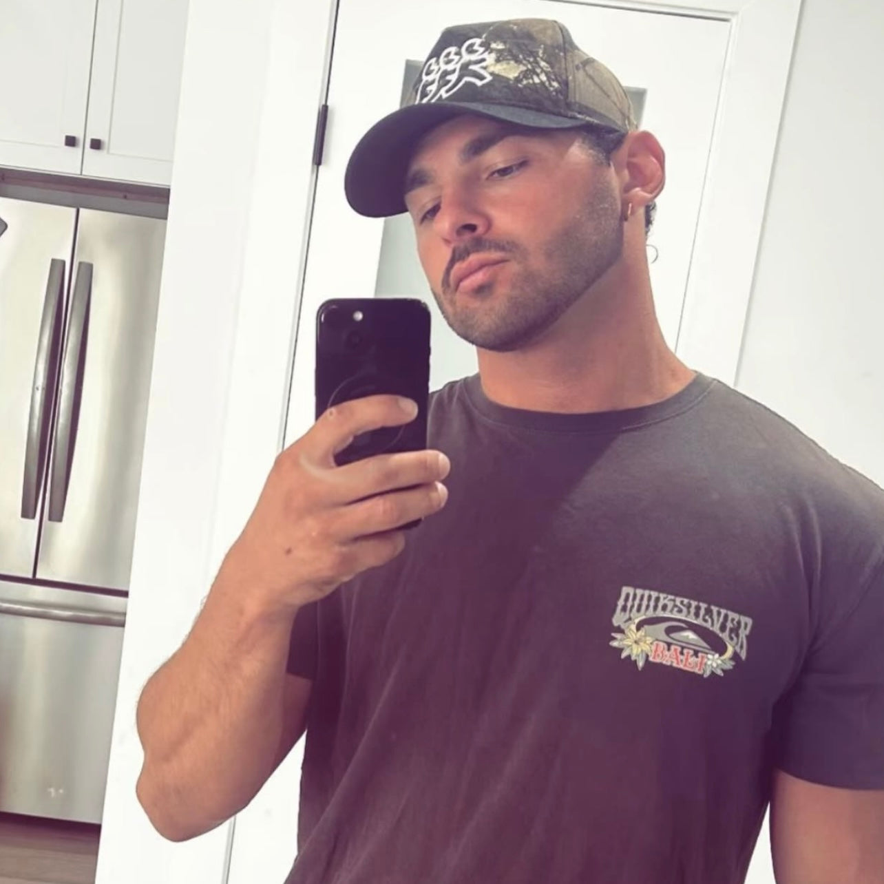 Hidden Hills Camo Black Brim Snapback