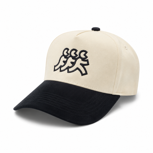Malibu 2 Tone Cream Canvas Corduroy Snapback