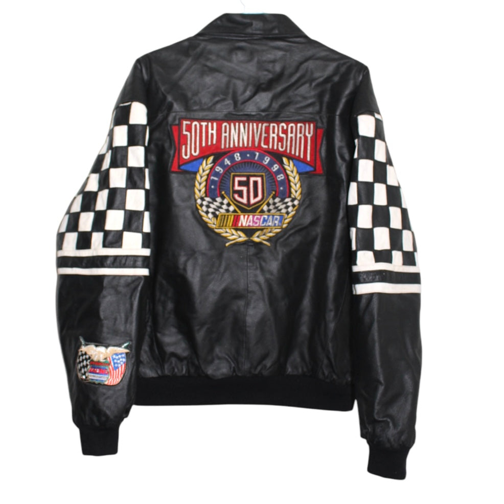 50th Anniversary NASCAR Jeff Hamilton Leather Jacket (L)