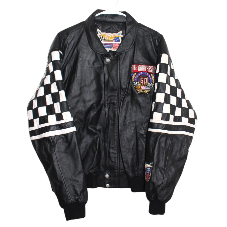 50th Anniversary NASCAR Jeff Hamilton Leather Jacket (L)