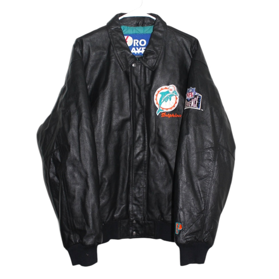 Miami Dolphins Pro Player Leather Jacket (L)