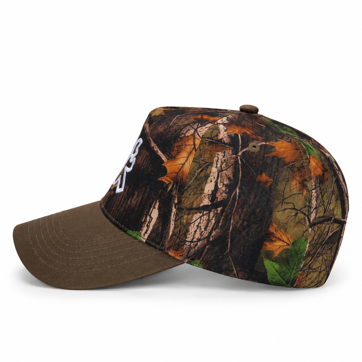 Hidden Hills Camo Green Brim Snapback