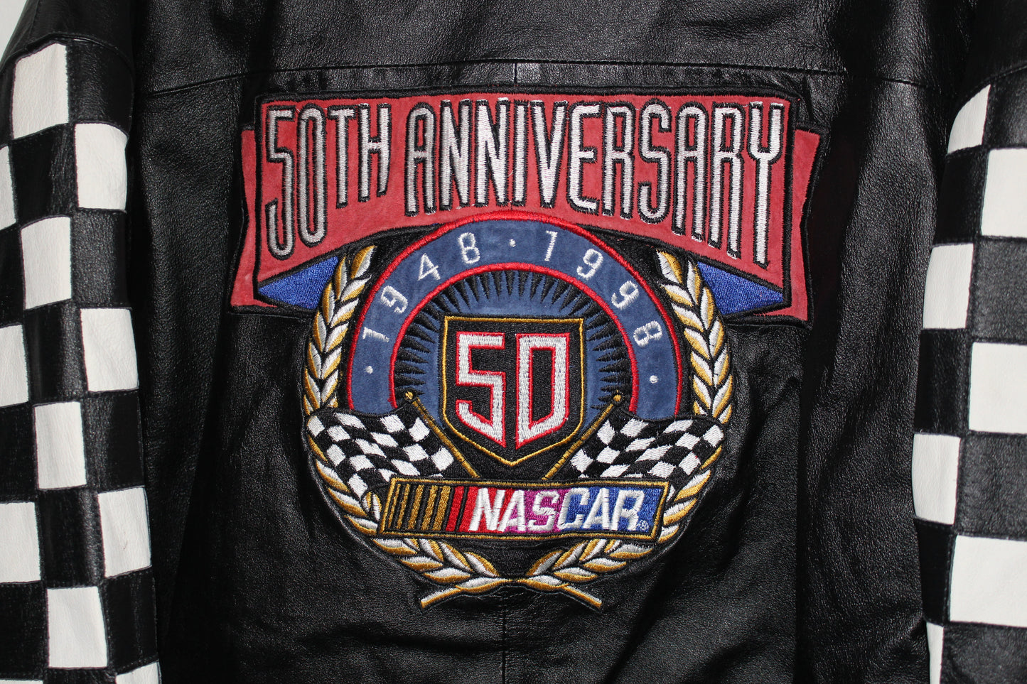 50th Anniversary NASCAR Jeff Hamilton Leather Jacket (XL)