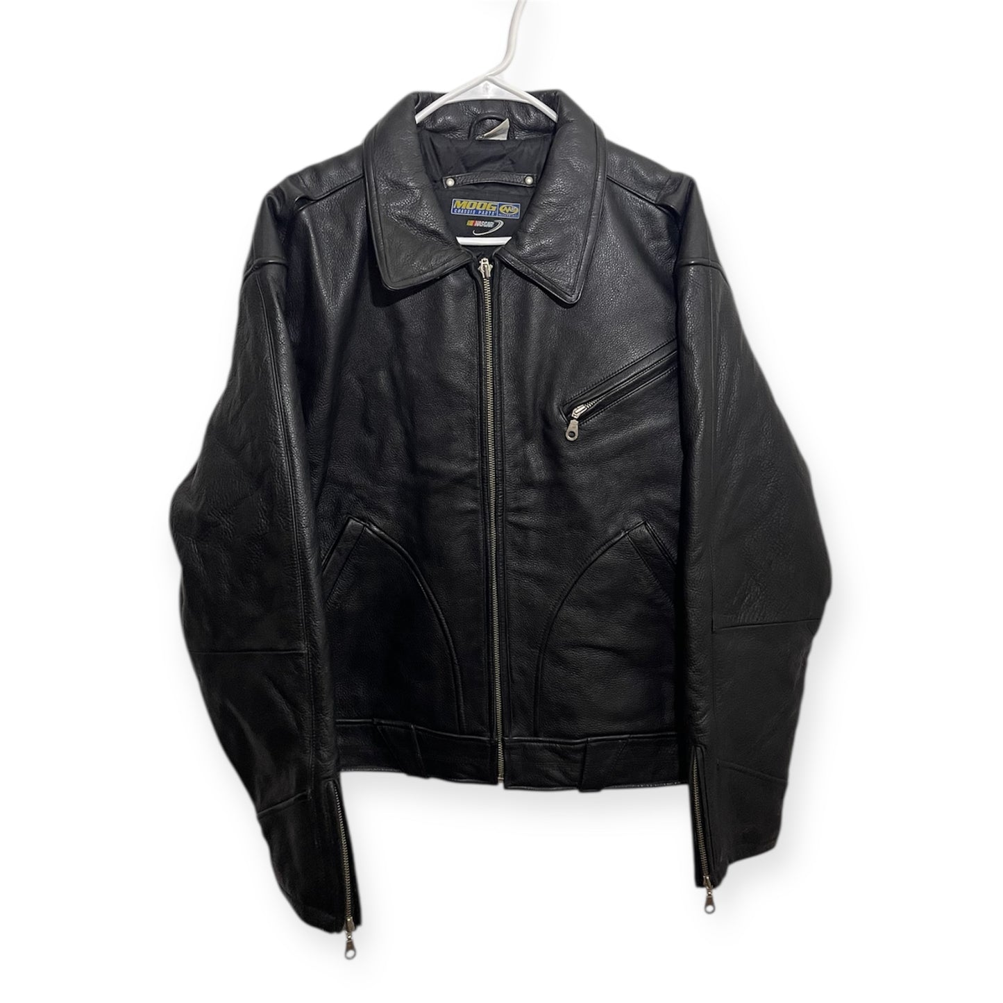 NASCAR Logo Heavy Leather Jacket (XL)