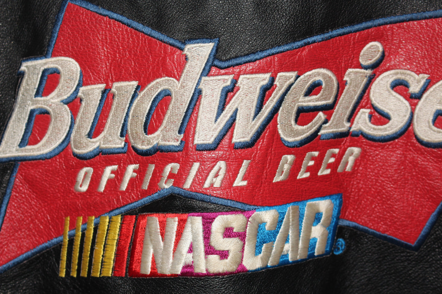 Budweiser Racing NASCAR Leather Jacket (XL)