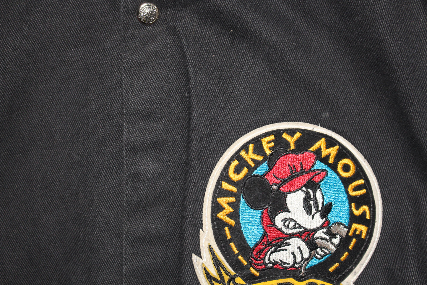 Rare Mickey Mouse Wild One Disney Leather Motorcycle Jeff Hamilton Jacket (M)