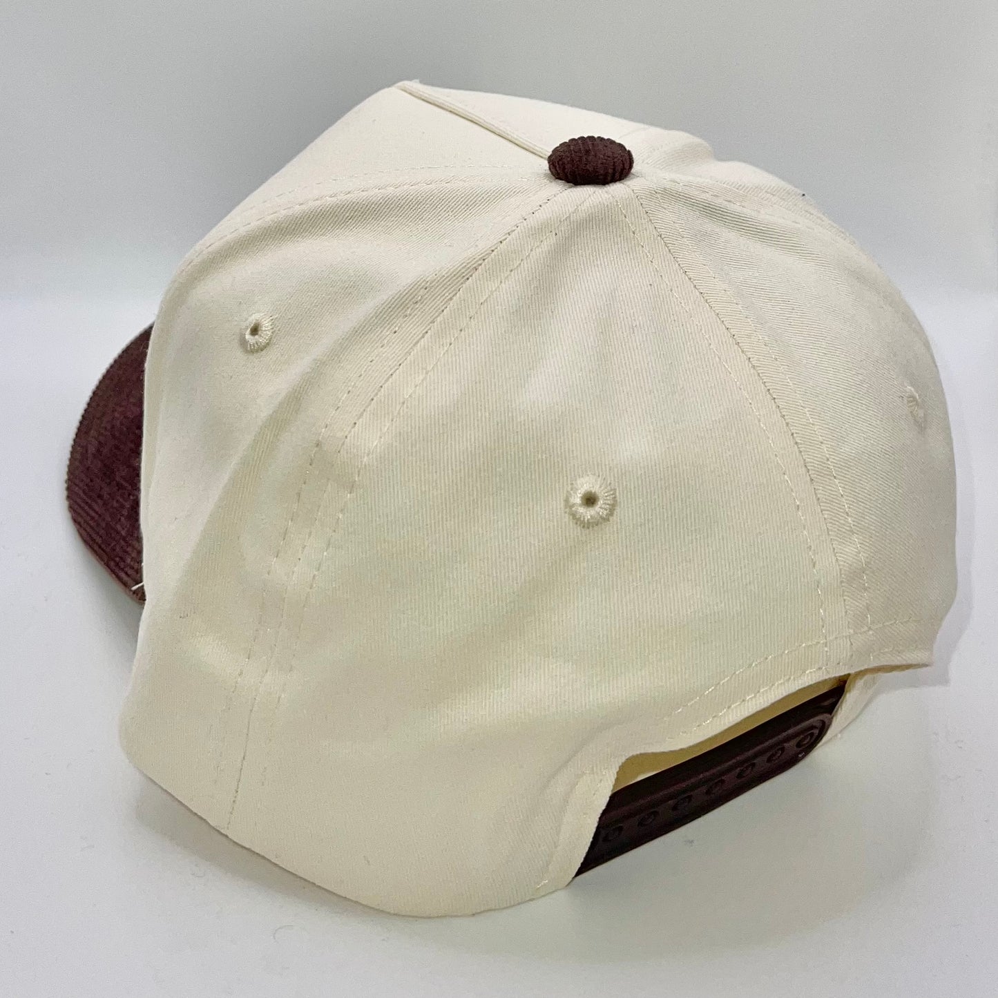 Cream 2 Tone Brown Corduroy Snapback