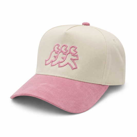 Pink Panther Suede Cream Snapback