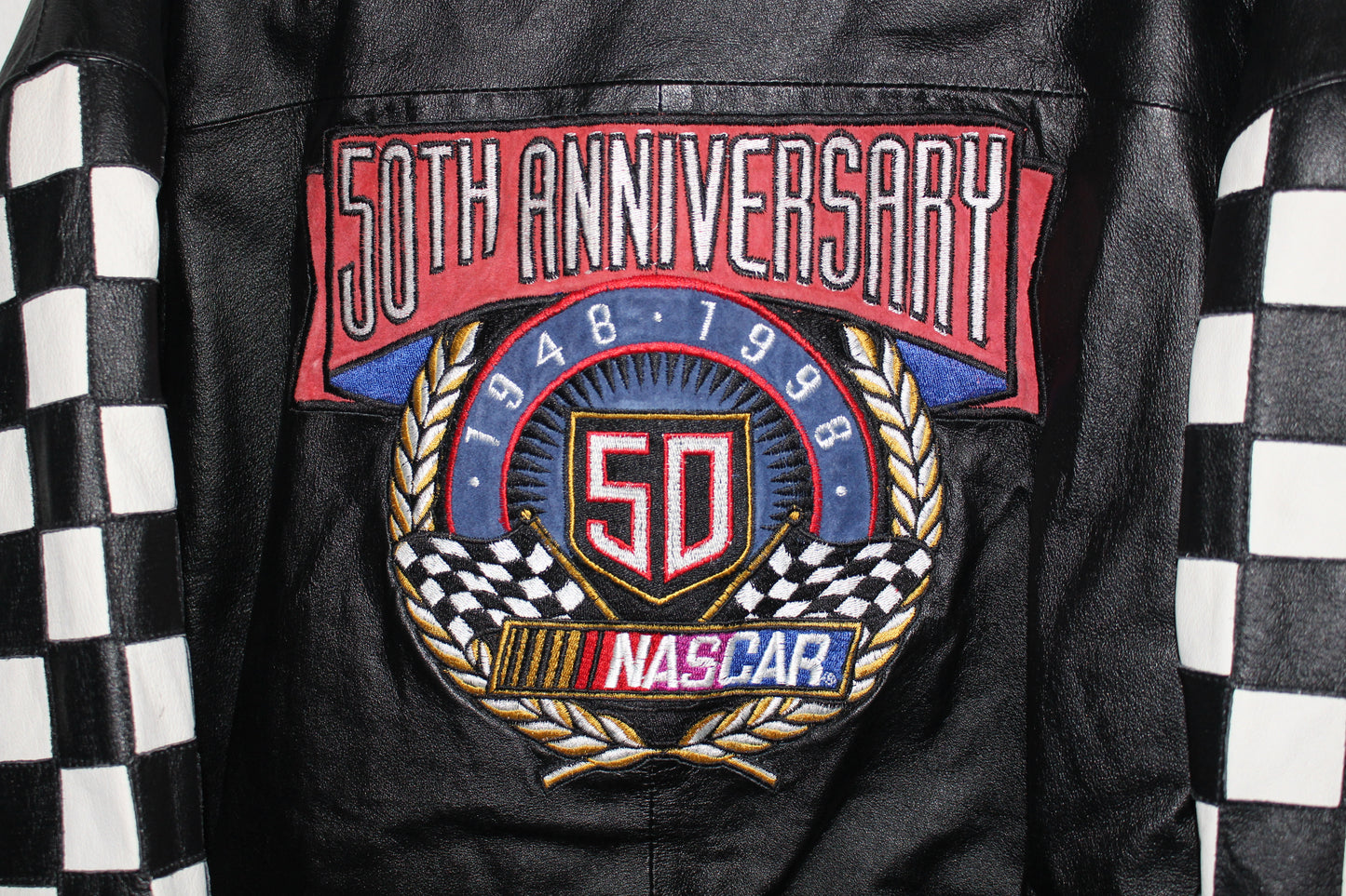 50th Anniversary NASCAR Jeff Hamilton Leather Jacket (XL)