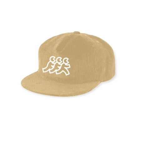 Tan Flat Brim Corduroy Snapback