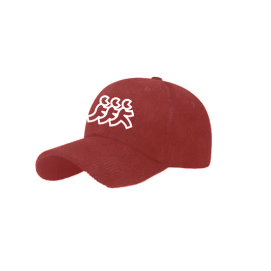 Maroon Corduroy 5 Point Snapback White Logo Embroidery