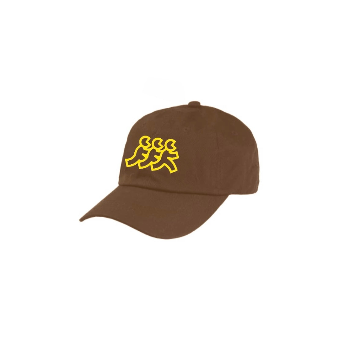 Padre Brown Dad Hat Yellow Logo Embroidery