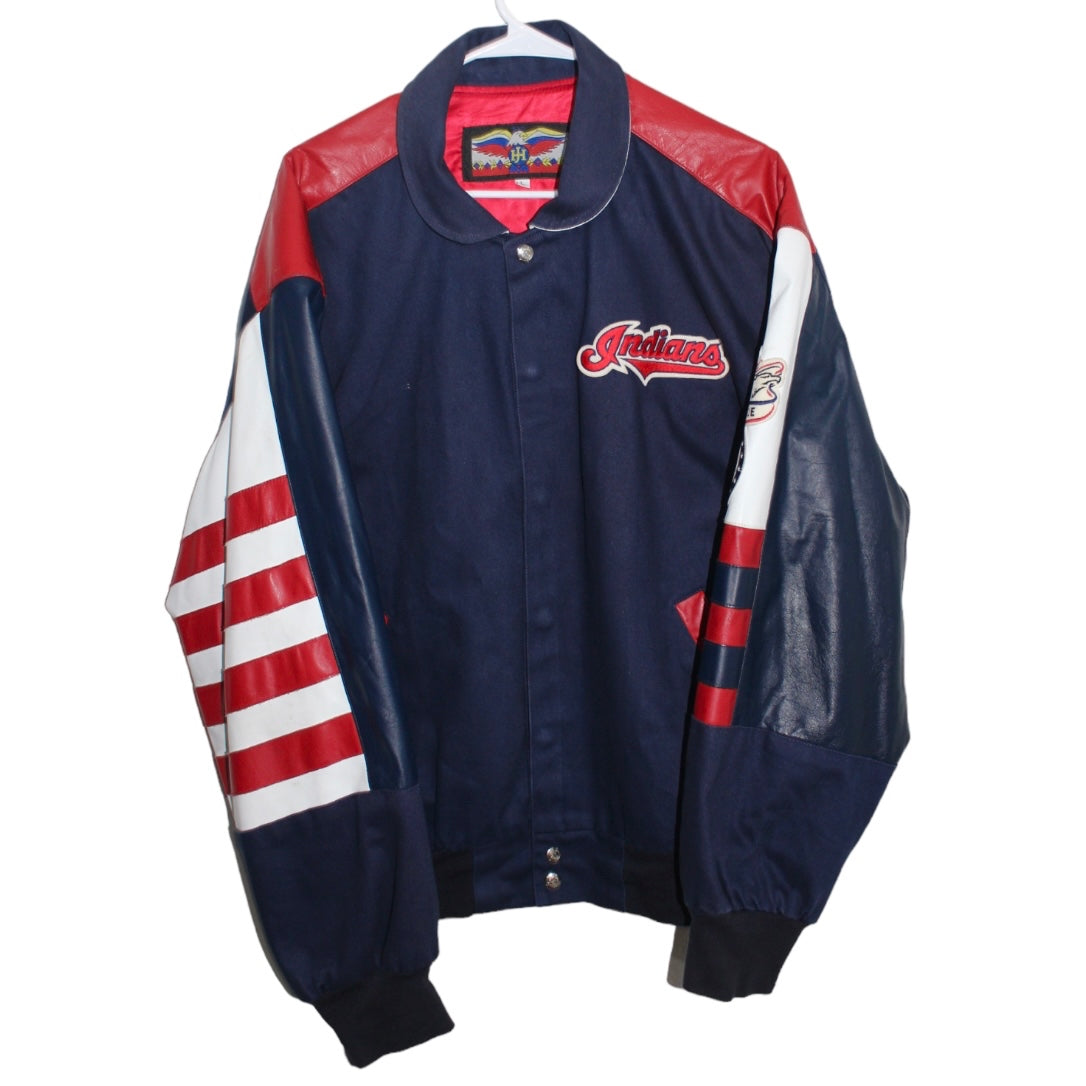 Rare Cleveland Indians Jeff Hamilton Leather Jacket (L)