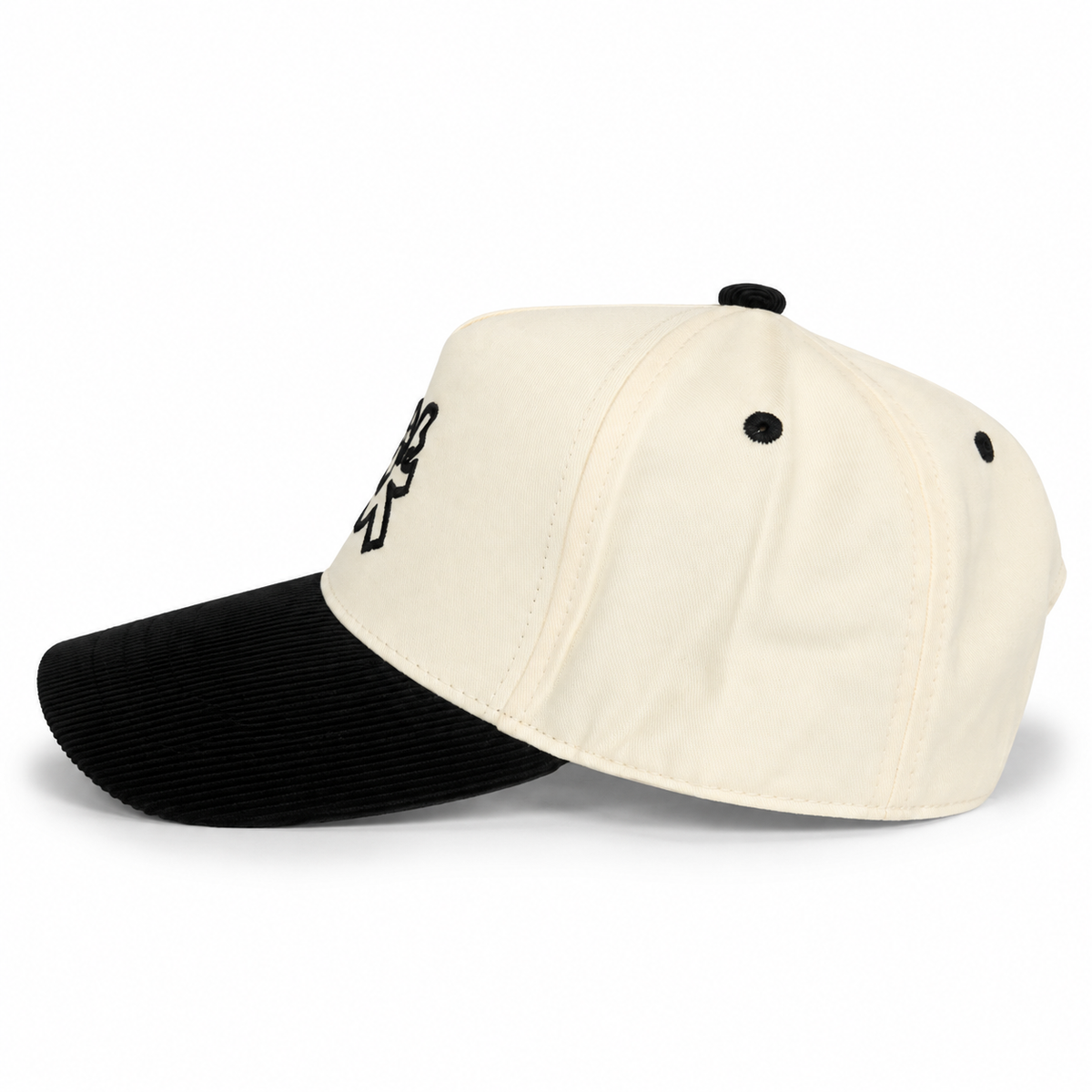 Malibu 2 Tone Cream Canvas Corduroy Snapback